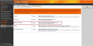 general settings - web service