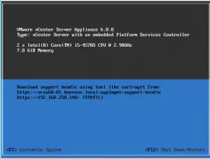 vcsa console